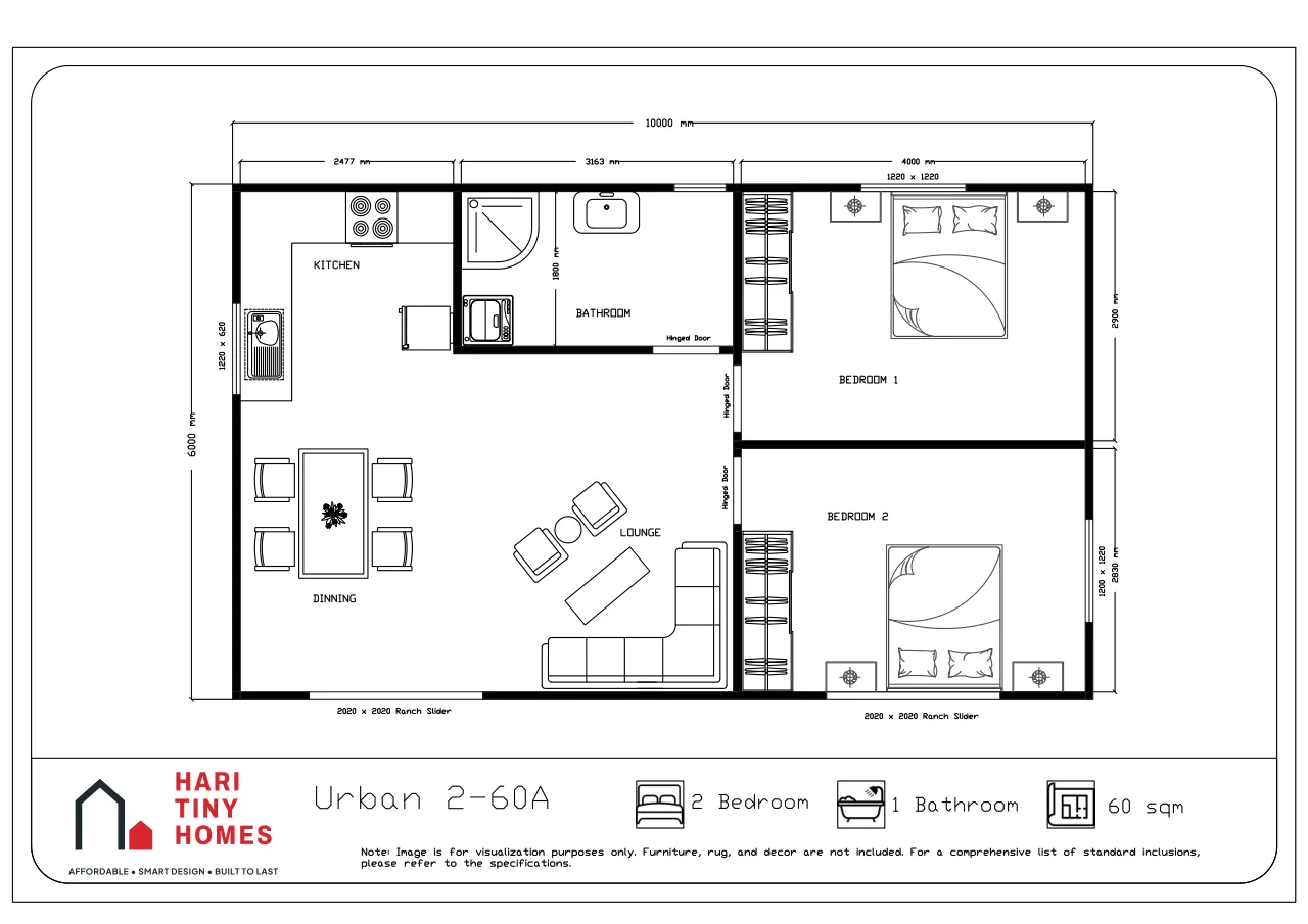 Urban 2 – 60A floor plan