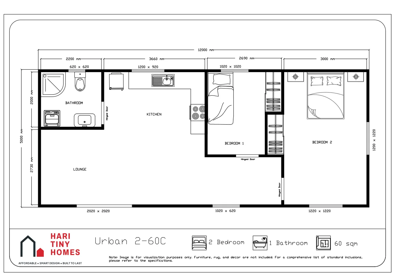 Urban 2 – 60C floor plan