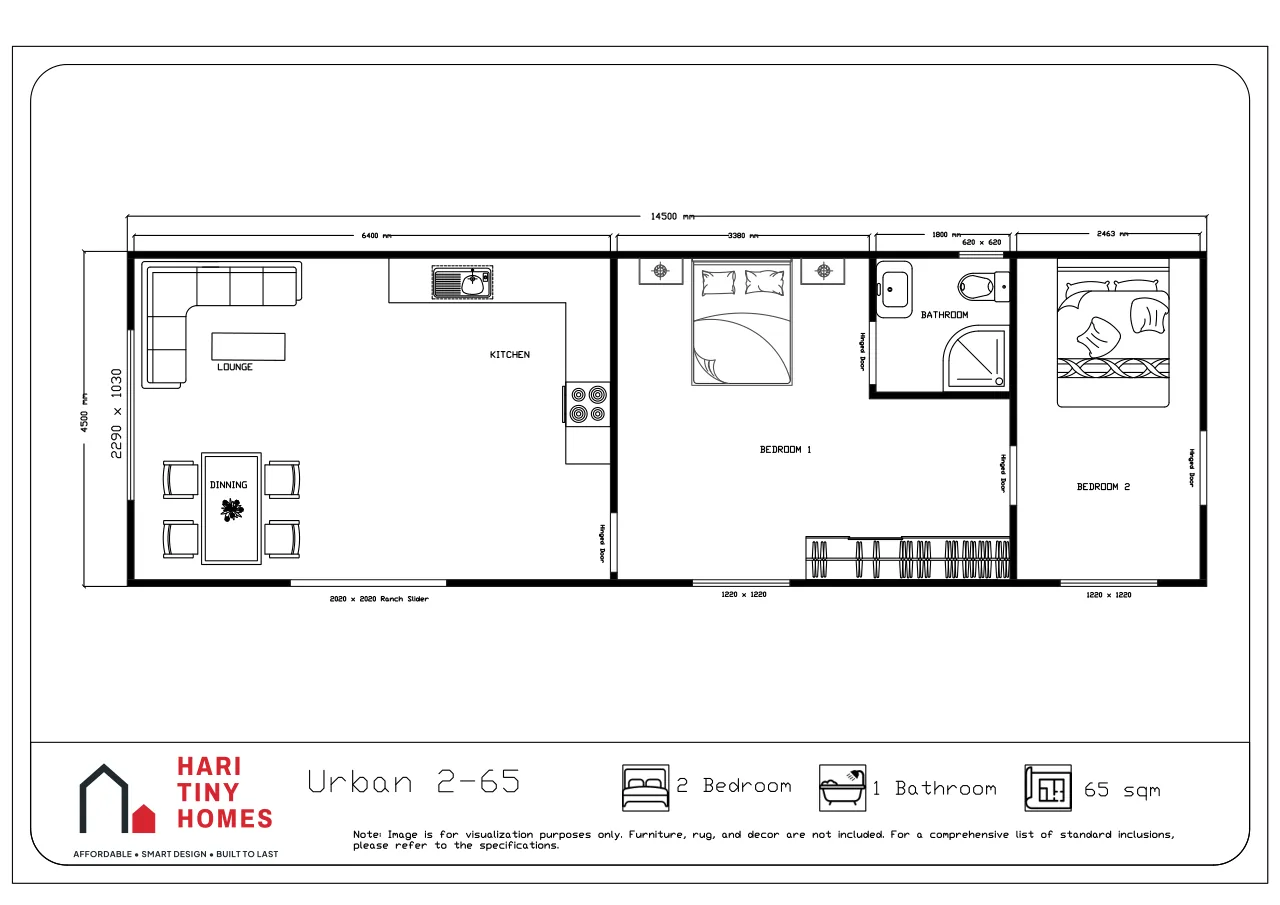 Urban 2 – 65 floor plan